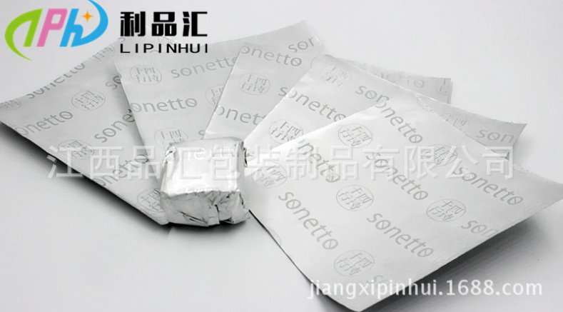 银色铝箔复合纸用于古法黑糖红糖姜茶等外包装 防油铝箔纸